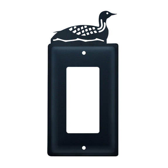 Village Wrought Iron Metal Loon - Single GFI Cover