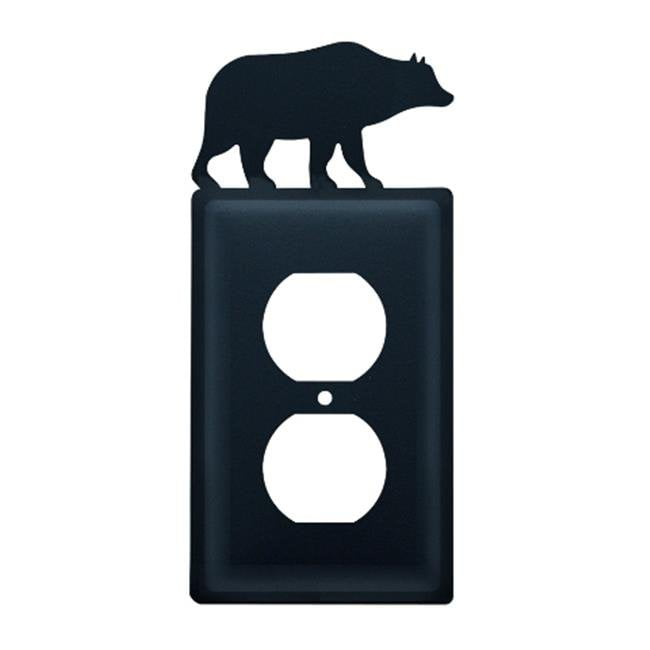 Village Wrought Iron EO14 Bear Outlet CoverBlack