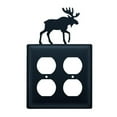 thumbnail image 1 of Village Wrought Iron EOO-19 Moose Double Outlet Cover- Black, 1 of 1