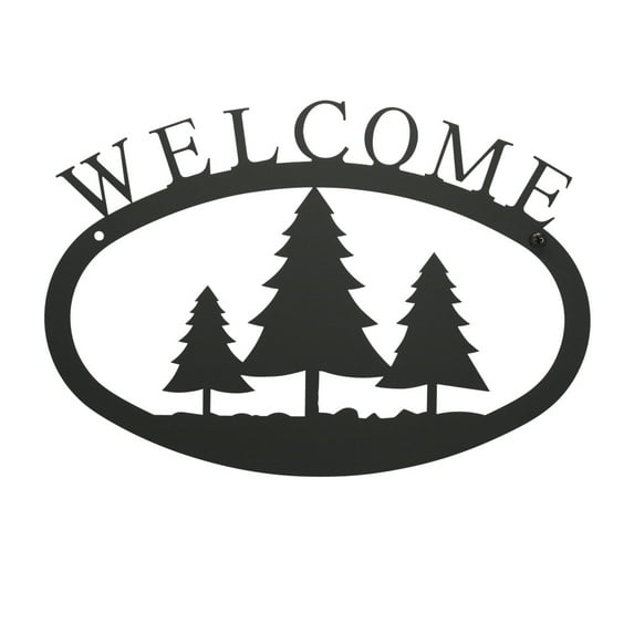 Pine Trees Welcome Sign Large