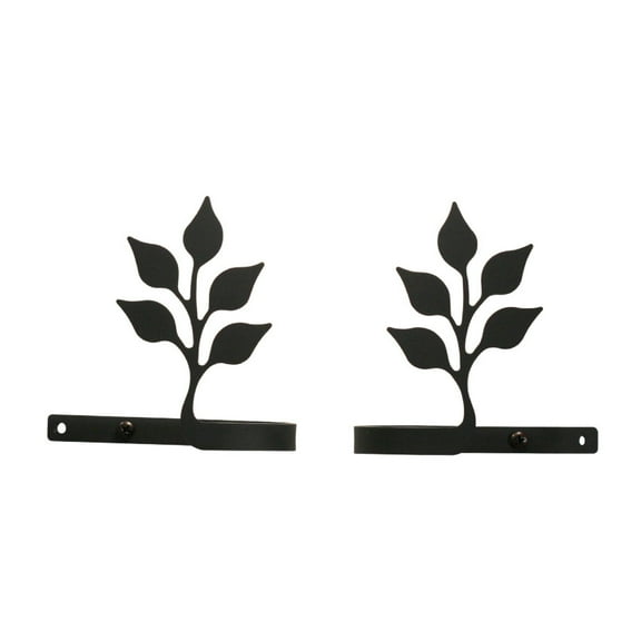 Village Wrought Iron Leaf Metal - Curtain Tie Backs
