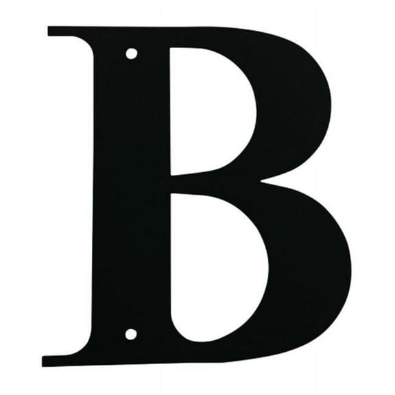 Village Wrought Iron  Letter B Small - Black - 5-13/32in. W x 6in. H