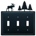 thumbnail image 1 of Village Wrought Iron Moose & Trees - Triple Switch Cover, 1 of 2
