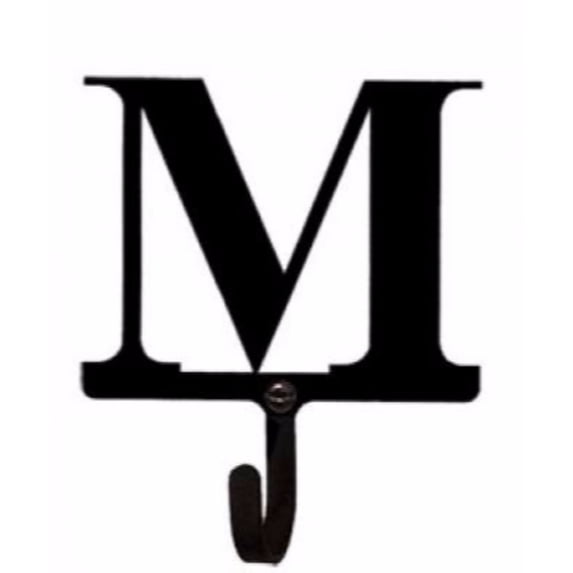 Home Indoor Modern Decorative Black Letter M - Wall Hook Small