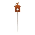 thumbnail image 1 of Bird House Rusted Garden Stake, 1 of 4