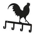 thumbnail image 1 of Village Wrought Iron Rooster Hook, Black, 7.75", 1 of 2