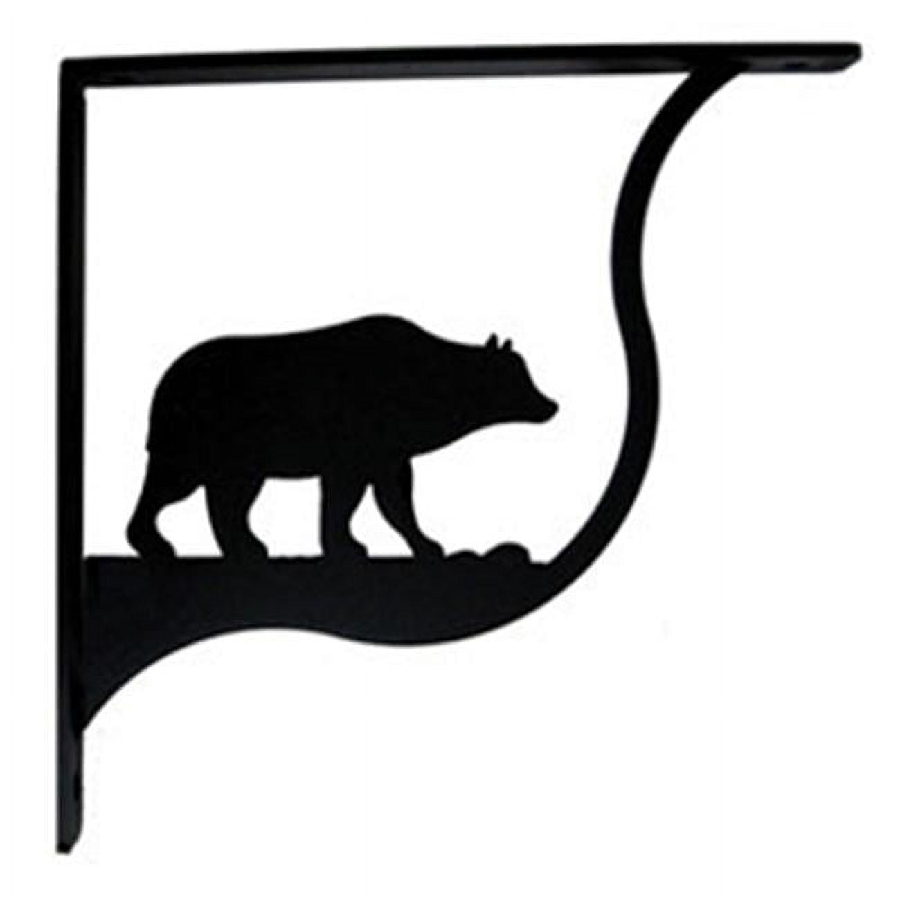 Village Wrought Iron SB-14-L Pair of Bear Shelf Brackets - Large