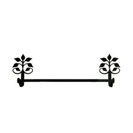 Village Wrought Iron TB-109-S Small Leaf Fan Towel Bar