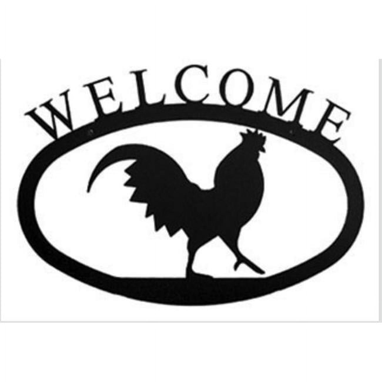 Village Wrought Iron WEL-1-L Large Rooster Welcome Sign LG - image 1 of 2