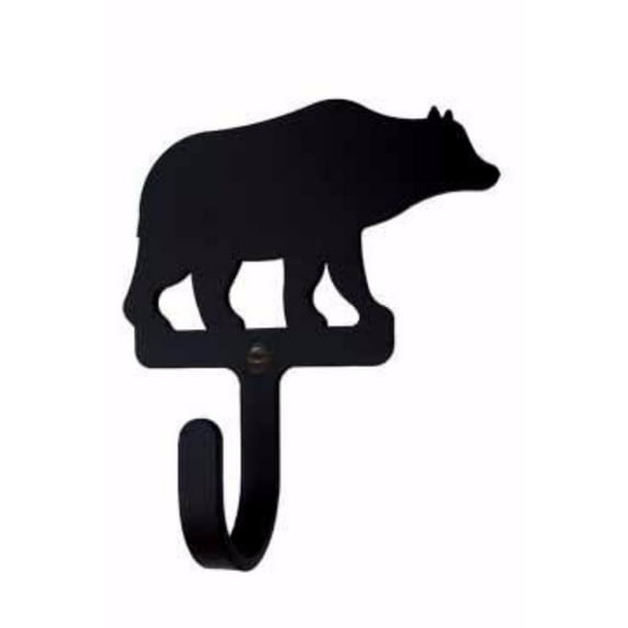 Village Wrought Iron WH-14-XS Bear Wall Hook Extra Small - Black