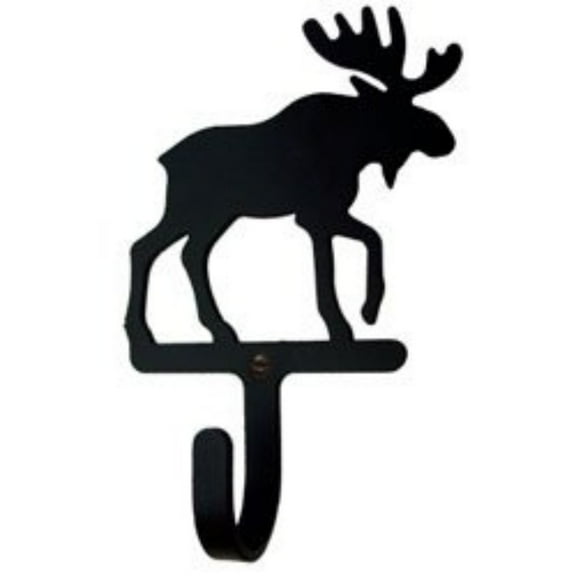Village Wrought Iron WH-19-XS Moose Wall Hook Extra Small - Black