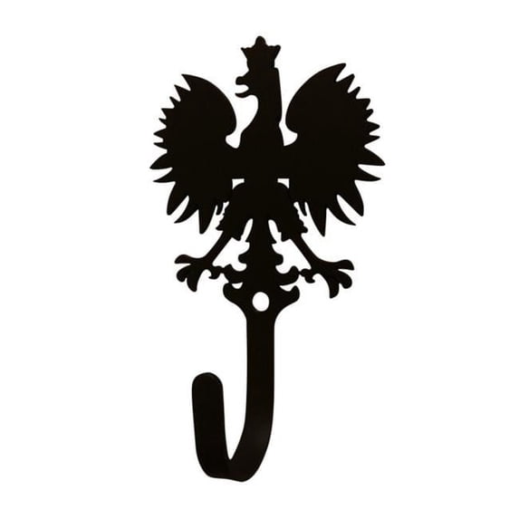 Village Wrought Iron WH-288-S Polish Eagle Wall Hook, Small