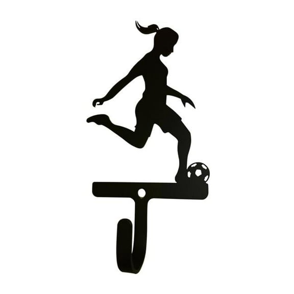 Village Wrought Iron WH-302-S Soccer Womans & Girls Wall Hook, Small