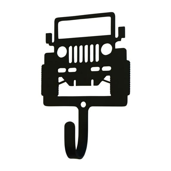 Metal Wall Hook with Off Road Vehicle Accent, Small, Black