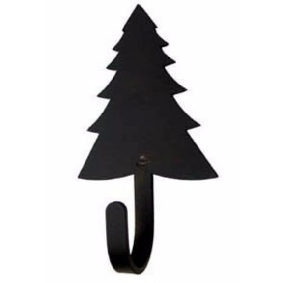 Village Wrought Iron WH-42-XS Pine Tree Wall Hook Extra Small - Black