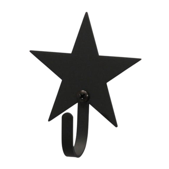 Village Wrought Iron WH-45-XS Star Wall Hook Extra Small - Black