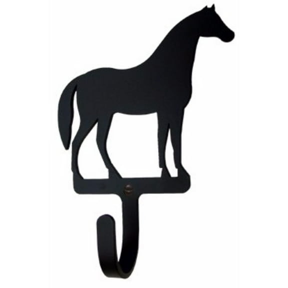 Village Wrought Iron WH-68-S Horse Wall Hook Small - Black