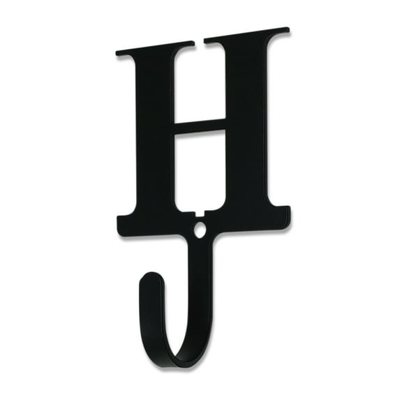 Village Wrought Iron WH-H-S Letter H Wall Hook Small