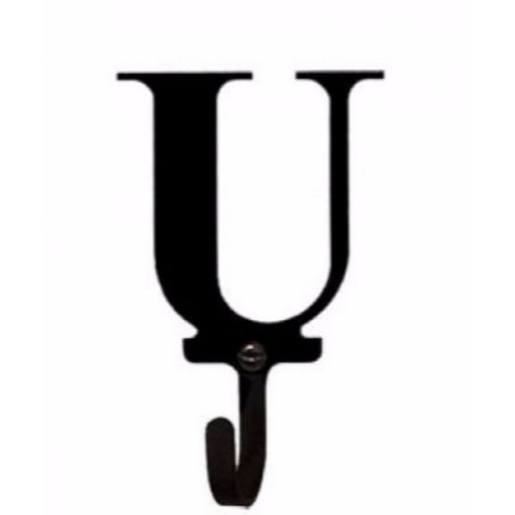 Village Wrought Iron WH-U-S Letter U - Wall Hook Small