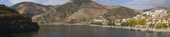 Village at the waterfront Pinhao Duoro River Cima Corgo Douro Valley Portugal Canvas Art - Panoramic Images (44 x 10)