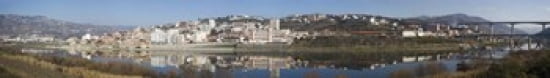 Village at the waterfront Regua Alto Douro Douro Valley Portugal Canvas Art - Panoramic Images (44 x 7)