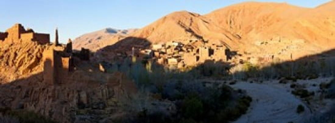 Village in the Dades Valley Dades Gorges Ouarzazate Morocco Canvas Art - Panoramic Images (18 x 7)