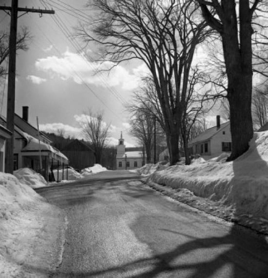 Village in winter Canvas Art - (18 x 24)
