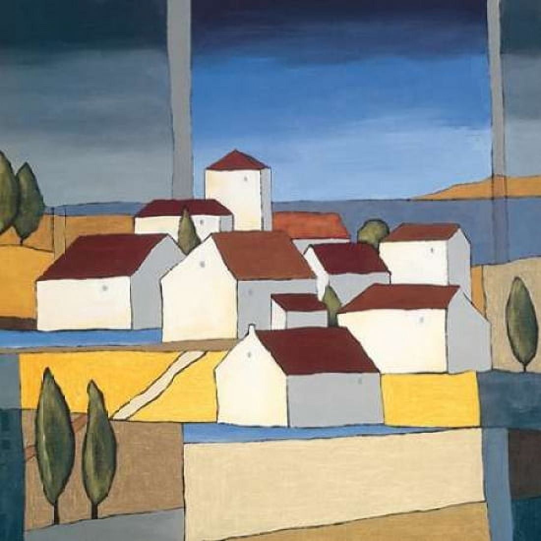 Village near the sea II Canvas Art - Hans Paus (24 x 24)