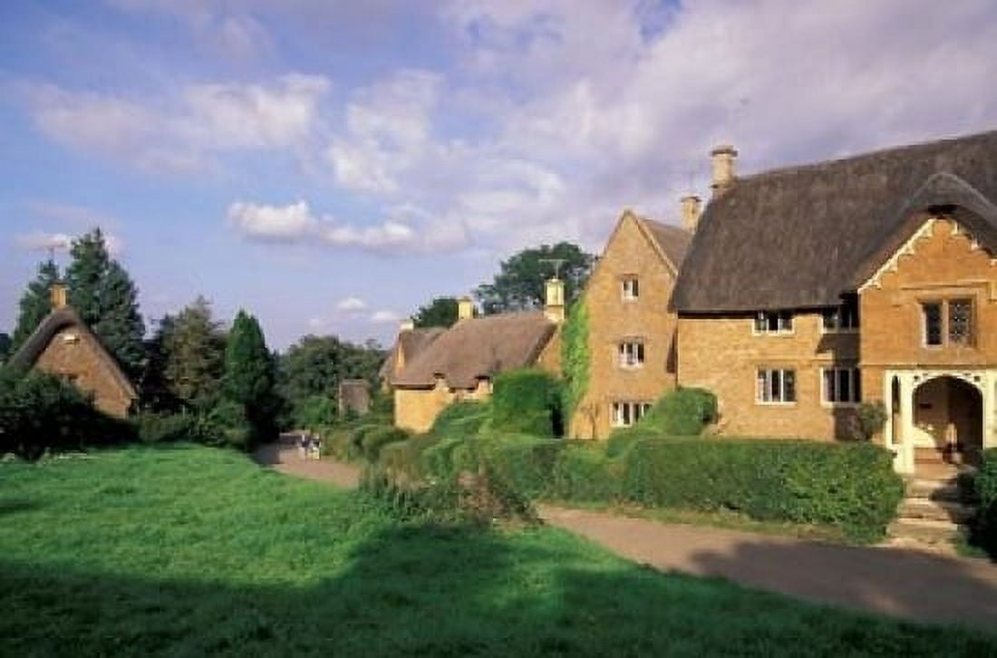 Village of Great Tew Oxfordshire England Canvas Art - Nik Wheeler DanitaDelimont (24 x 15)