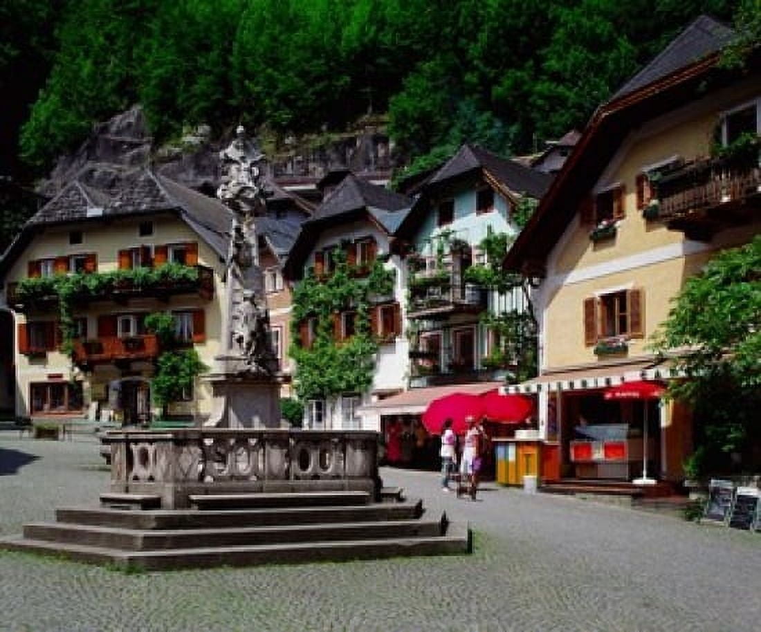 Village of Hallstatt Salzkammergut Austria Canvas Art - Paul Thompson DanitaDelimont (27 x 22)