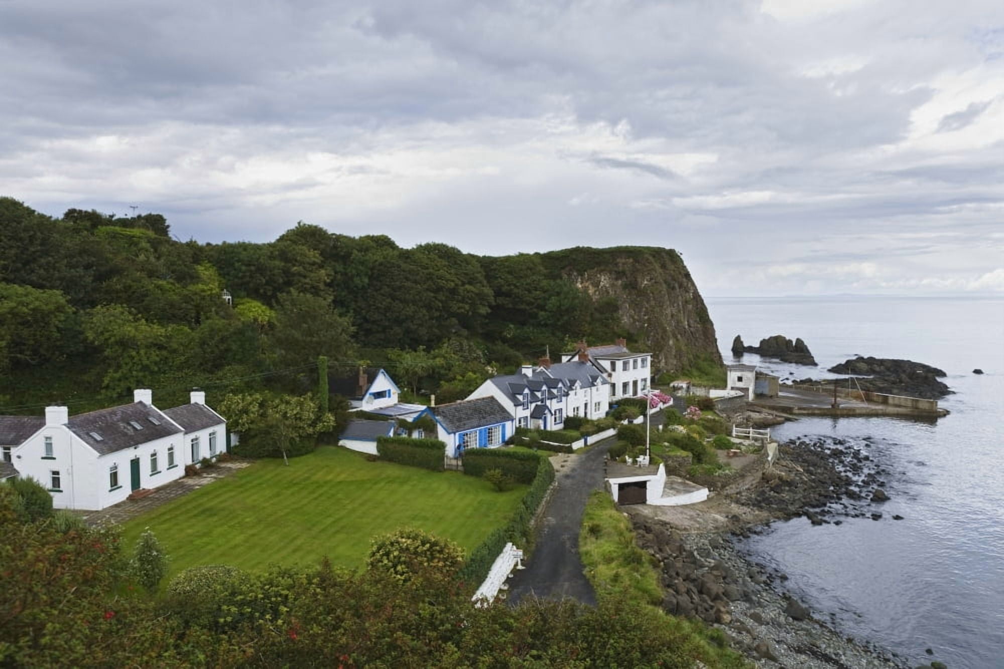 Village of Portbradden along the Antrim Coast County Antrim Ireland Canvas Art - Carl Bruemmer Design Pics (19 x 12)