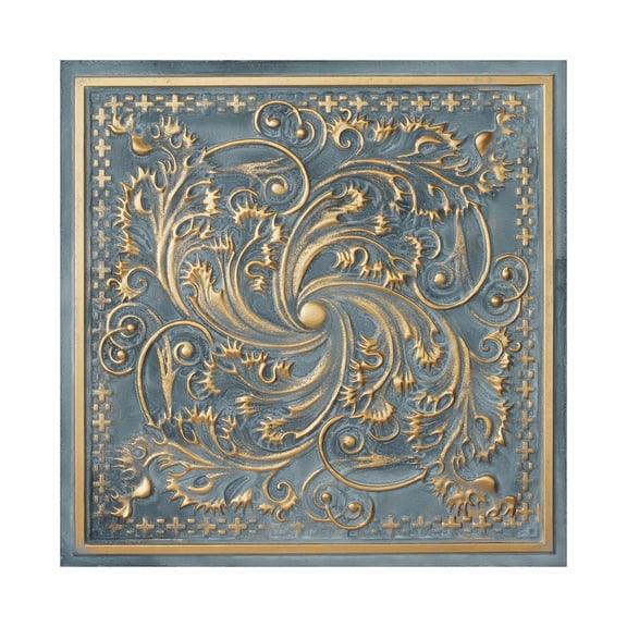 Village style ceiling tiles 3D embossed wall panels for Dining rooms PL62 Smoked gold 10Pcs/pack