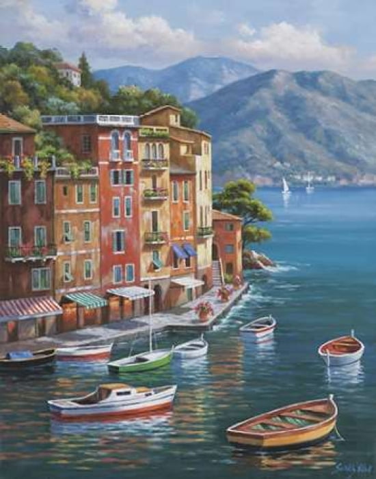 Villagio Del Porto Canvas Art - Sung Kim (22 x 28)