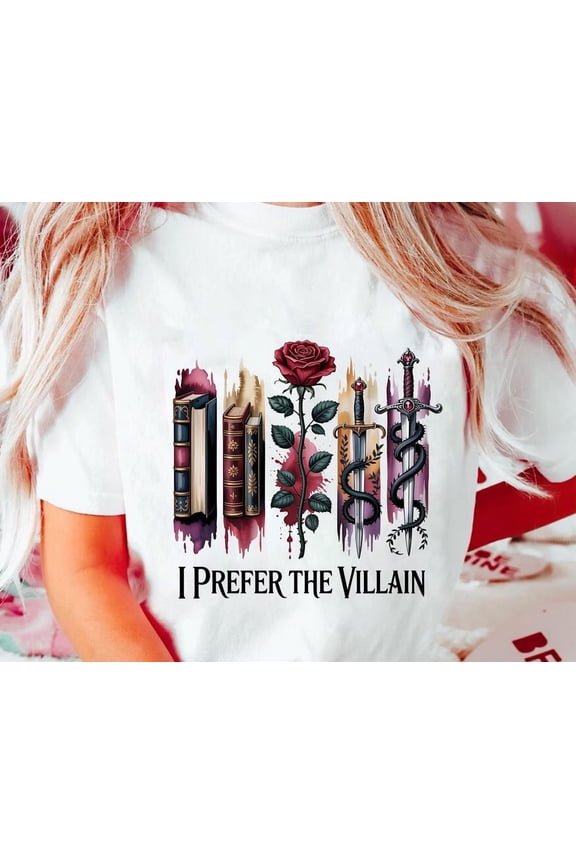 Villain Book Lover Shirt: Gothic Dark Academia Antihero Tee TSHIRT All Size S-5XL