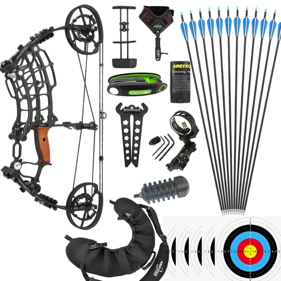 Villain 30-70lbs Dual-Use Compound Bow 420FPS with Full Accessory Kit