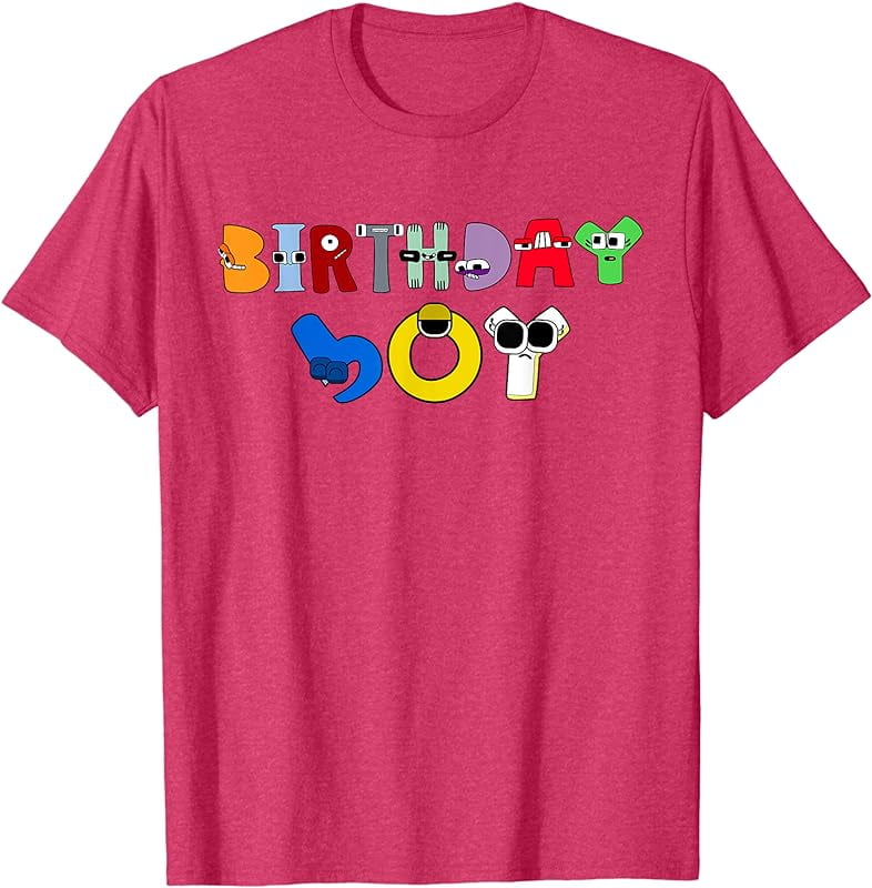 Villain Letter ABC Birthday Boy Matching Evil Alphabet Lore T-Shirt ...