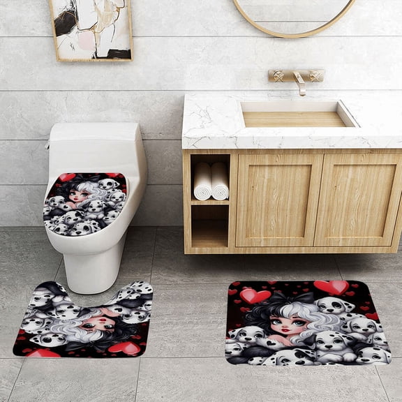 Villains Classic Three Piece Set With Water Absorption And Anti Slip Properties