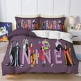 thumbnail image 1 of Villains Duvet Cover Set Twin 3 Piece (1 Duvet Cover + 2 Pillow Shams) Bedding Cover Set with Zipper Closure 4 Corner Ties Cute Blanket Villains Theme Comforter Cover, 1 of 4