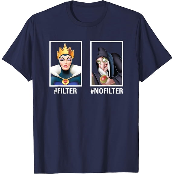 Villains Evil Queen Filter NoFilter Funny Meme DTG Print Unisex T-Shirt