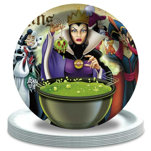 Villains Birthday Decorations Plates Party Supplies Tableware Disposable Dinnerware