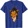 thumbnail image 1 of Villains Scar from The Lion King Big Face DTG Print Unisex T-Shirt,Royal Blue Color,Size XL, 1 of 5