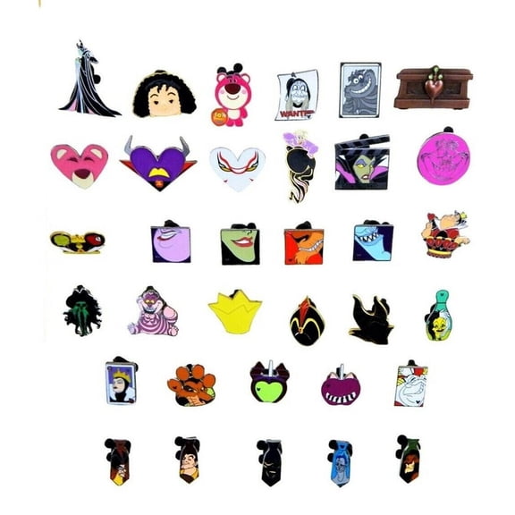 Villains Themed 5 Disney Trading Park Pins Set ~ Randomly Assorted