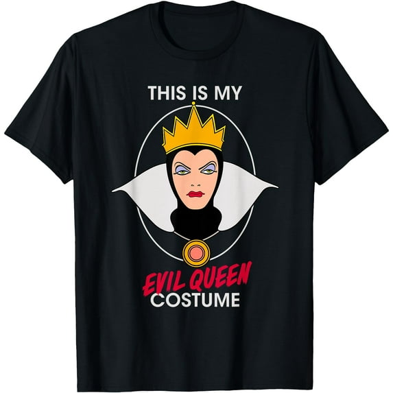 Villains This Is My Evil Queen Halloween DTG Print Unisex T-Shirt,Black Color,Size L