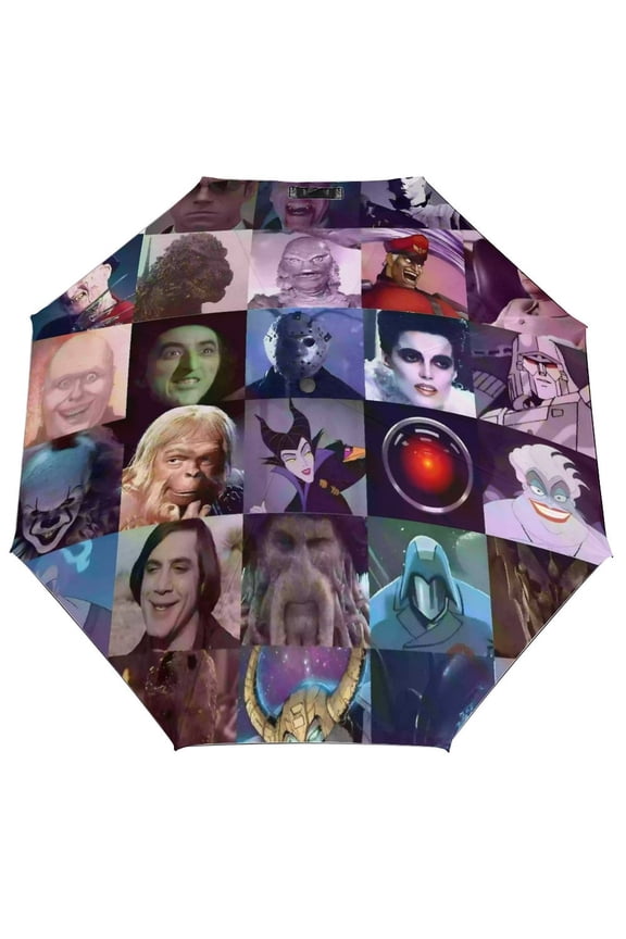 Villains-theme 3 Fold Auto Umbrella sunshade for Outdoor activities gifts for fans,friends,family and Lovers