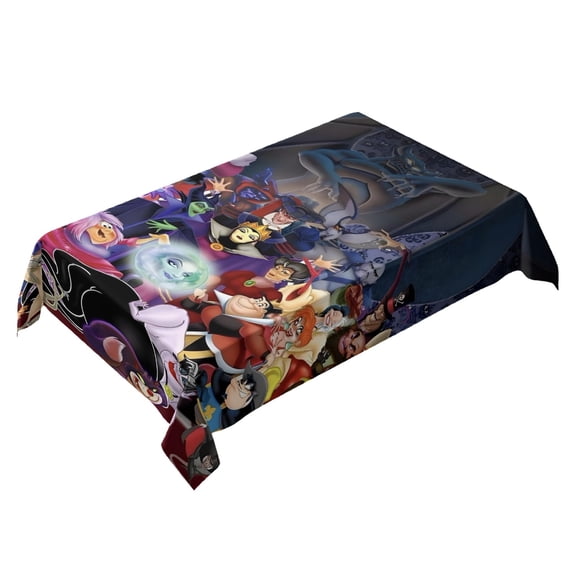 Villains-theme square tablecloth has an iconic print, fits most tables, and is easy to care for perfect gifts for fans friends and family55" x 71"140*180cm
