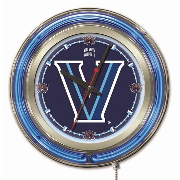 Holland Bar Stool Co. Villanova University Double Neon Wall Clock