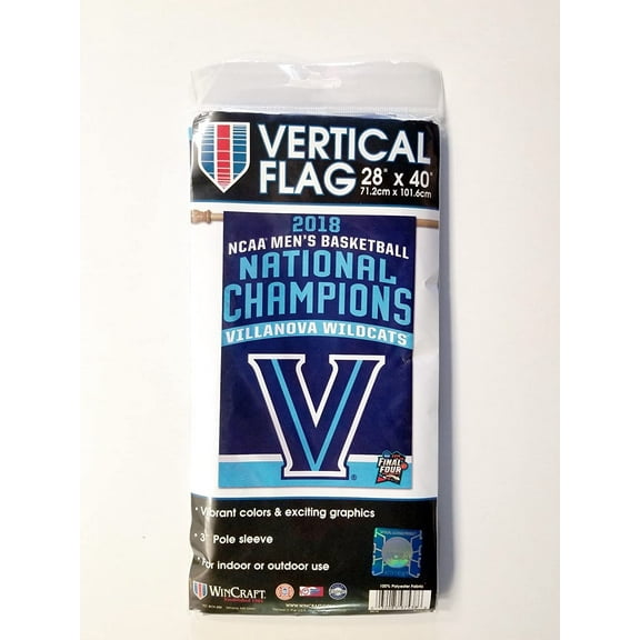 Villanova Wildcats 2018 Champions WC Premium 28x40 Banner Flag University of