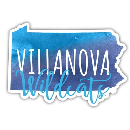 Villanova Wildcats Watercolor State Die Cut Decal 4-Inch