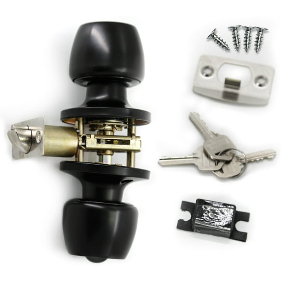 Villar Home Designs Door Knob Versa Black Keyed 20 Pack