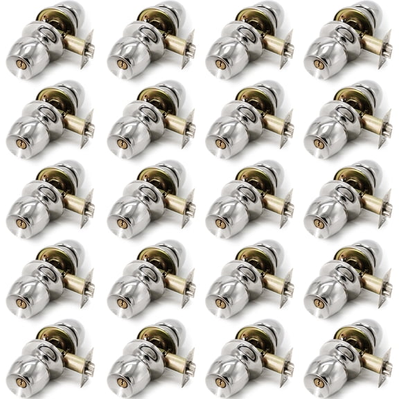 Villar Home Designs Door Knob Versa Chrome Keyed 20 Pack